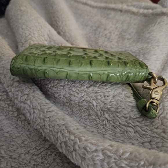 Brahmin Green Croc-Embossed Wristlet - Picture 8 of 16